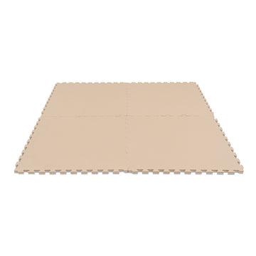 Large Foam Puzzle Mats - Beige / White — 6