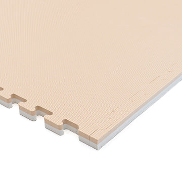 Large Foam Puzzle Mats - Beige / White — 9