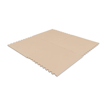Large Foam Puzzle Mats - Beige / White — 8
