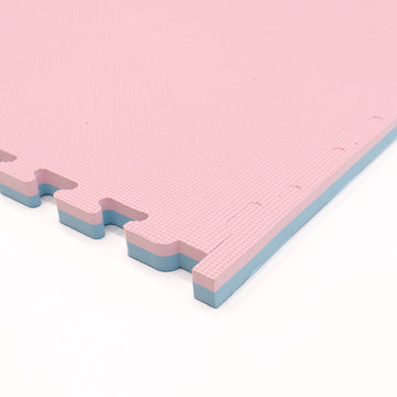 Large Foam Puzzle Mats - Baby Pink / Baby Blue — 8