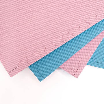 Large Foam Puzzle Mats - Baby Pink / Baby Blue — 13