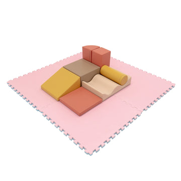 Large Foam Puzzle Mats - Baby Pink / Baby Blue — 3