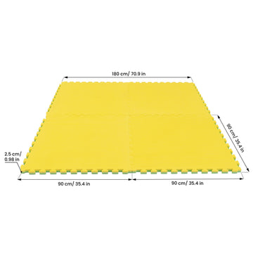 Large Foam Puzzle Mats - Spring Green / Yellow — 6