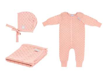 LOVE Gift Set For Baby - Blanket, Romper and Bonnet — 9