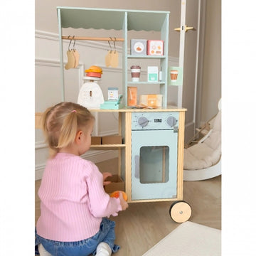 Large Multifunctional Wooden Food Truck Stand, 73 pcs — 14