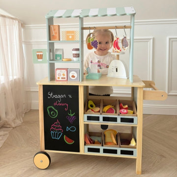 Large Multifunctional Wooden Food Truck Stand, 73 pcs — 17