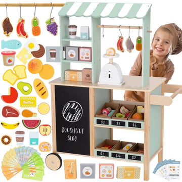 Large Multifunctional Wooden Food Truck Stand, 73 pcs — 21