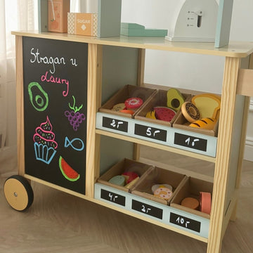 Large Multifunctional Wooden Food Truck Stand, 73 pcs — 11
