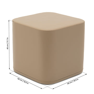 Large Play Pouf Cube - Beige — 4