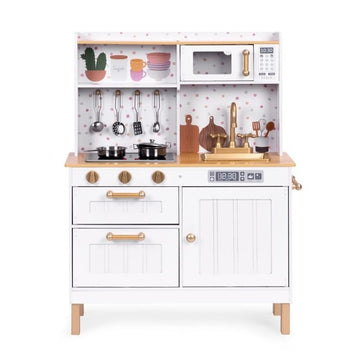 Large Wooden Play Kitchen with Sounds and LED — 8