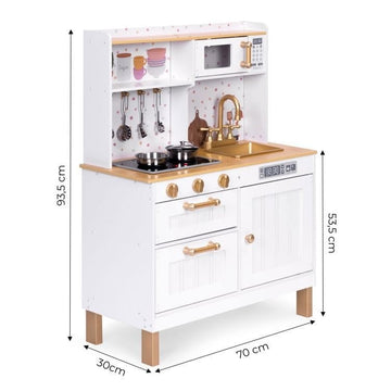Large Wooden Play Kitchen with Sounds and LED — 3