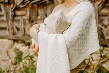 Merino wool baby blanket HAPPINESS — 9