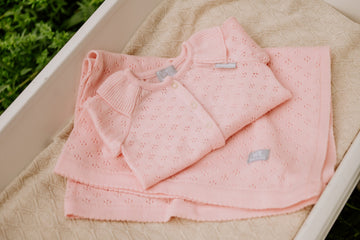 Merino wool baby blanket LOVE — 3