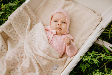 Merino wool baby blanket LOVE — 4