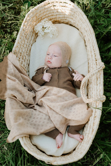 Merino wool baby blanket LOVE — 9