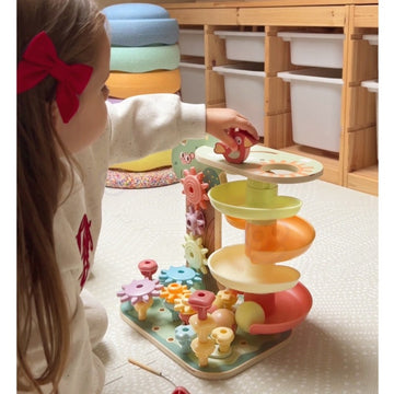 Montessori 4in1 Ball Track Activity Tree — 14