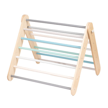 Pikler Triangle Climber with Swedish Wall Add-On (Ages 6m–7y) - Pastel — 7