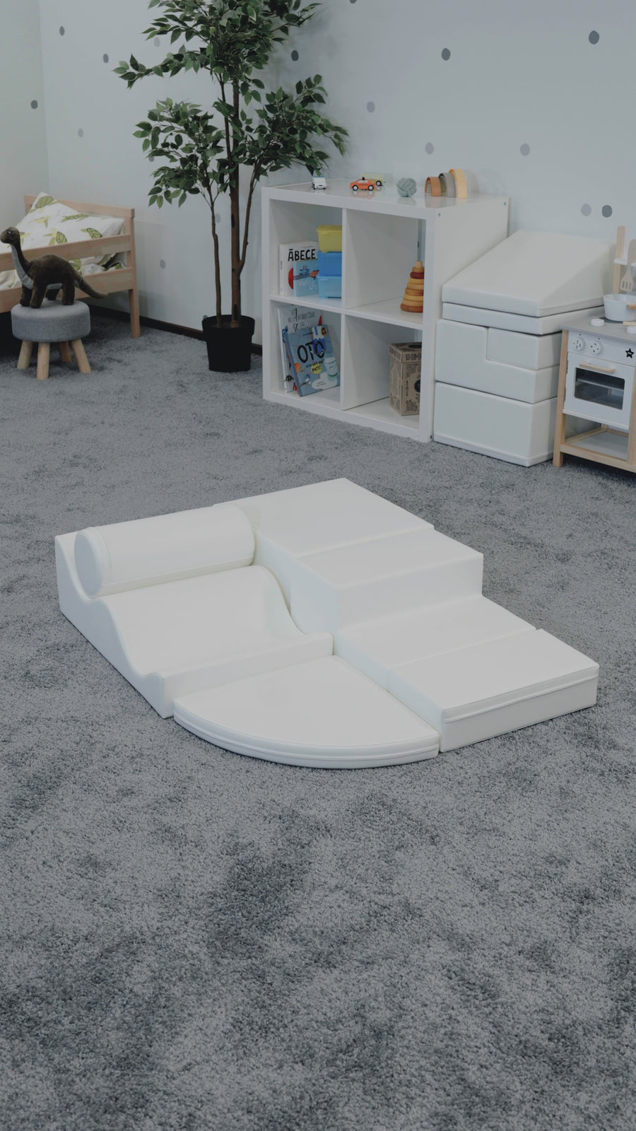 IGLU Explorer Set foam pieces arranged in a playroom