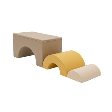 Rainbow Bridge Soft Play Set - Beige & Honey — 8