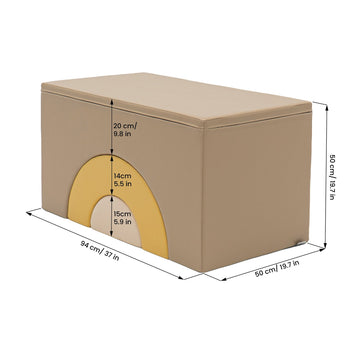 Rainbow Bridge Soft Play Set - Beige & Honey — 6