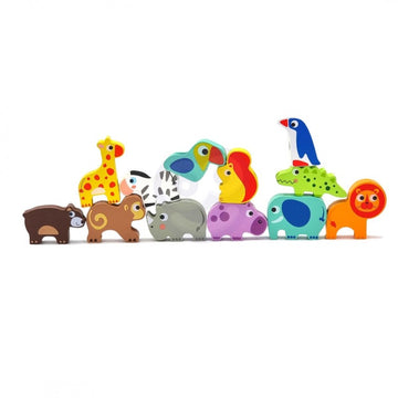 Safari Animal Shaped Wooden Threading Blocks — 4