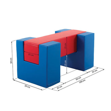 Soft Play Activity Set Balance Bridge - Blue & Red — 6
