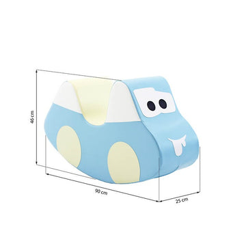 Soft Play Ride On Toy - Light Blue Car — 4