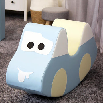 Soft Play Ride On Toy - Light Blue Car — 7