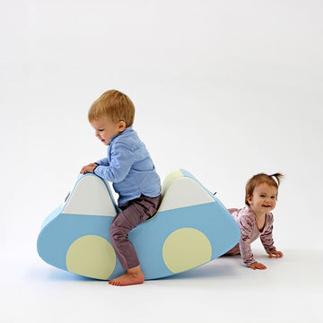Soft Play Ride On Toy - Light Blue Car — 6
