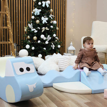 Soft Play Ride On Toy - Light Blue Car — 5