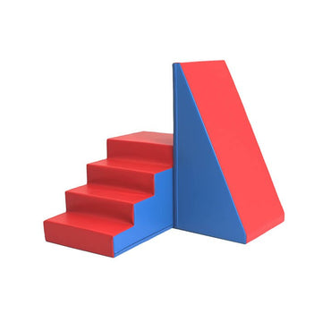 Soft Play Step and Slide Set - Blue and Red — 2