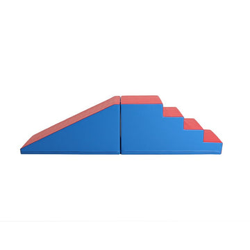 Soft Play Step and Slide Set - Blue and Red — 9