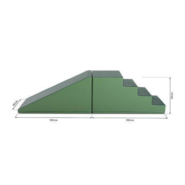 Soft Play Step and Slide Set - Green — 6