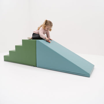 Soft Play Step and Slide Set - Pastel Turquoise — 4