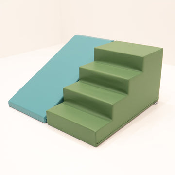 Soft Play Step and Slide Set - Pastel Turquoise — 5