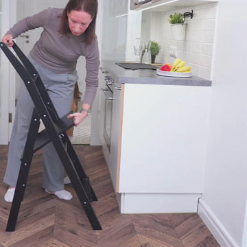 Ette Tete STEP’n’FOLD opvouwbare verstelbare leertoren – Zwart – productbeeld 9 — 9