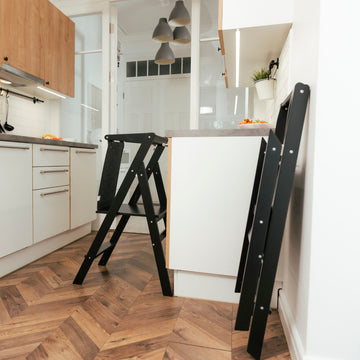 Ette Tete STEP’n’FOLD opvouwbare verstelbare leertoren – Zwart – productbeeld 5 — 5