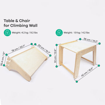 Table and Chair for the leg&go Swedish Wall — 2