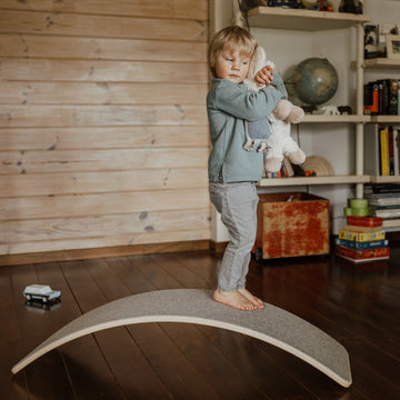 Wooden Balance Board With Grey Felt — 6