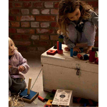 Wooden Blocks in a Box – Cold Colors, 30 Pieces — 5