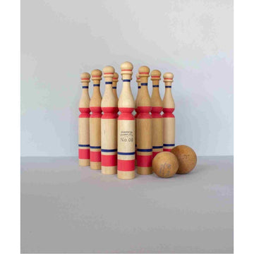 Wooden Bowling Pins - Red — 3