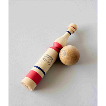 Wooden Bowling Pins - Red — 2