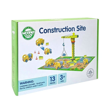 Wooden Construction Site With Vehicles — 9