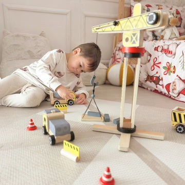 Wooden Construction Site With Vehicles — 13