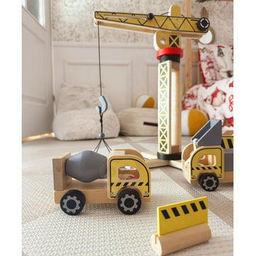 Wooden Construction Site With Vehicles — 11