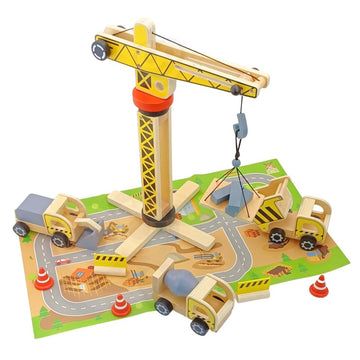 Wooden Construction Site With Vehicles — 4