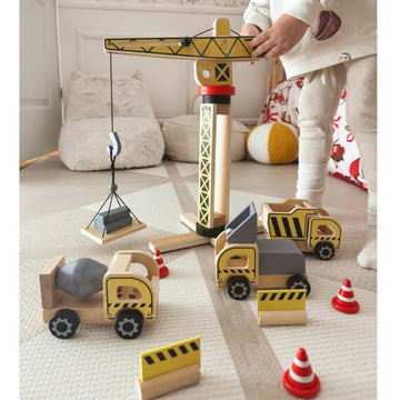 Wooden Construction Site With Vehicles — 14