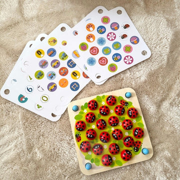 Wooden Educational Memory Puzzle Ladybugs — 8