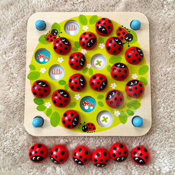 Wooden Educational Memory Puzzle Ladybugs — 9