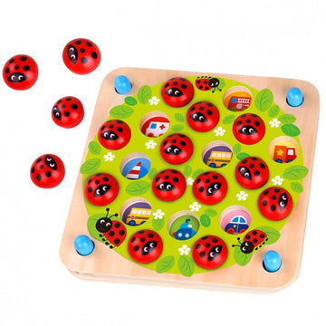 Wooden Educational Memory Puzzle Ladybugs — 4